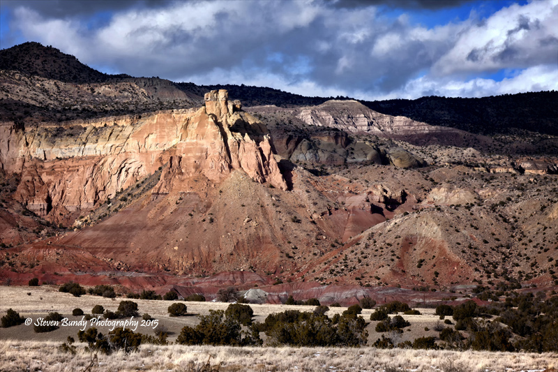 chimney rock with clouds