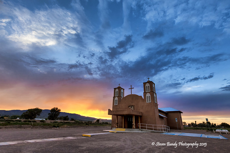 lemitar church sunset