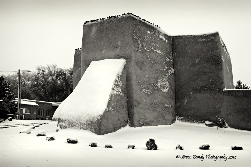 ranchos church in first snow