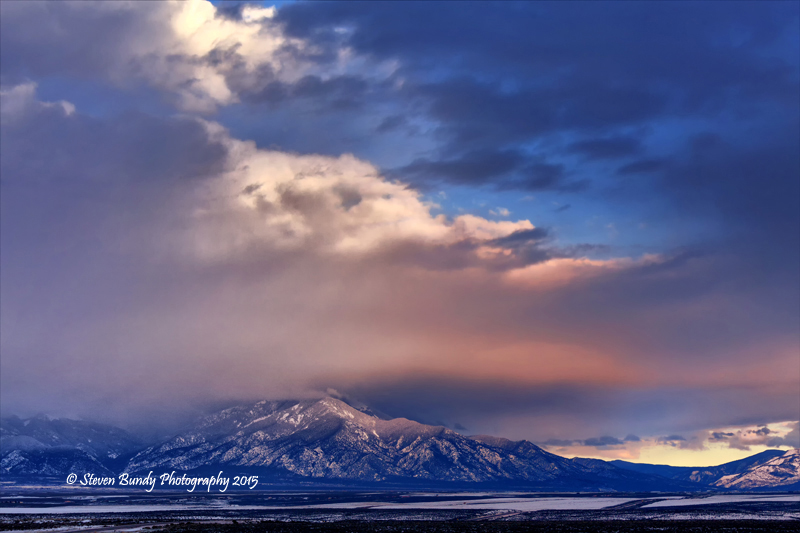 taos mountain sunset