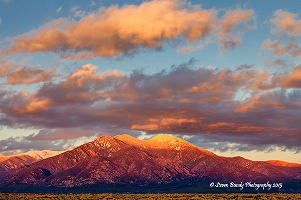 taos mountain sunset